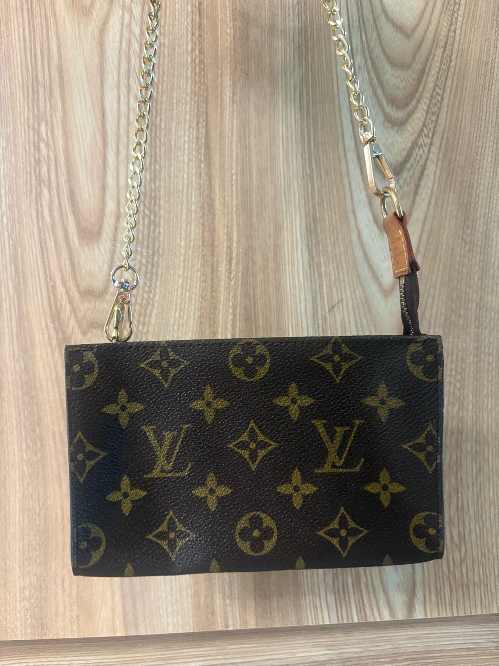 Auth LOUIS VUITTON Monogram Bucket PM Accessory Pouch